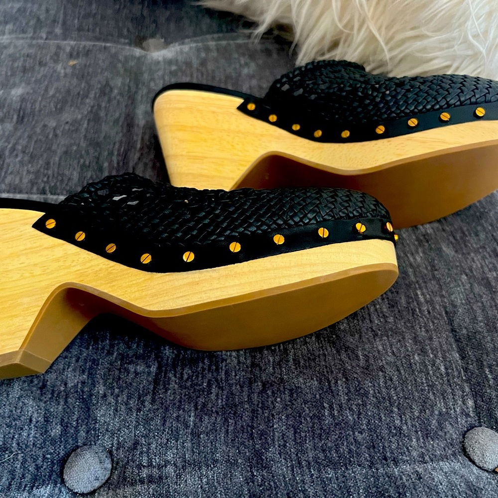 Veronica Beard - Hardie Woven Leather Clogs NWOT - Picture 4 of 7